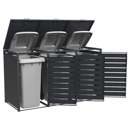 Metalinė triguba konteinerio stoginė - Image 13