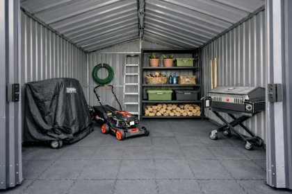 metalinis sandėliukas, 11,7 m2, antracito