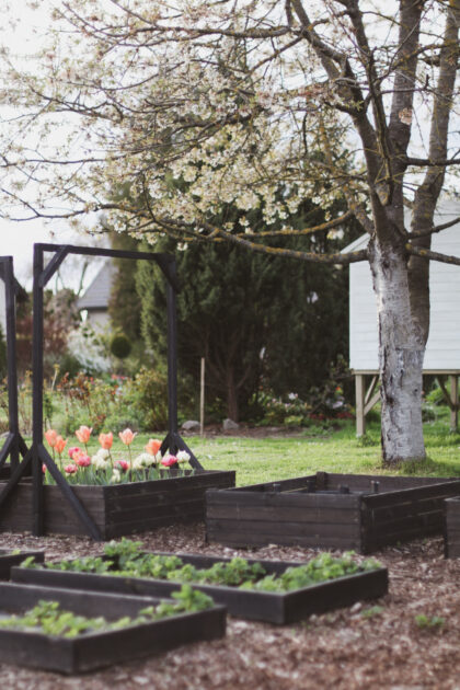 Medinė lysvė 80 x 80 x 27 cm, juoda - Image 2