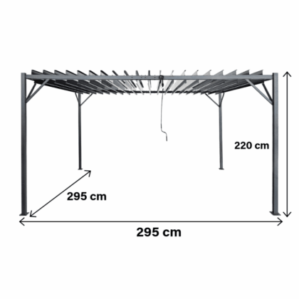 Metalinė lauko pergola, 3 x 3 m - Image 6