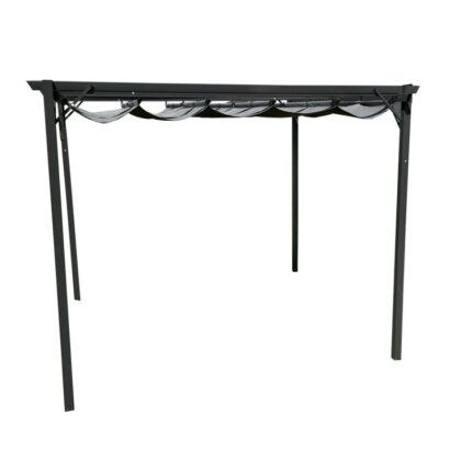 Metalinė lauko pergola, 3 x 4 m, pilka - Image 4