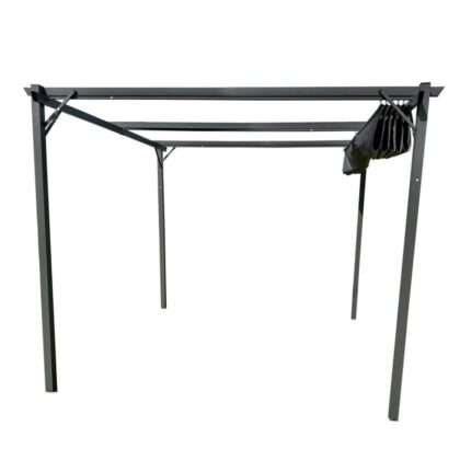 Metalinė lauko pergola, 3 x 4 m, pilka - Image 6
