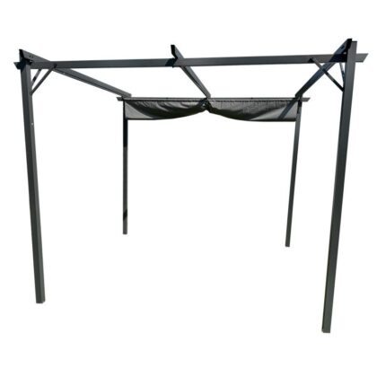 Metalinė lauko pergola, 3 x 4 m, pilka - Image 7