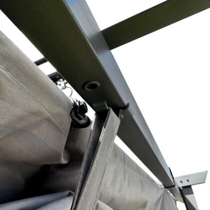 Metalinė lauko pergola, 3 x 4 m, pilka - Image 11