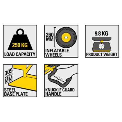 Krovinių vežimėlis Stanley HT524, 250 kg - Image 3