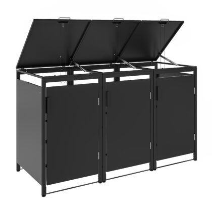 Metalinė konteinerio stoginė, triguba, MBB01-3A, antracito