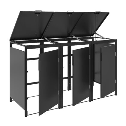 Metalinė konteinerio stoginė, triguba, MBB01-3A, antracito