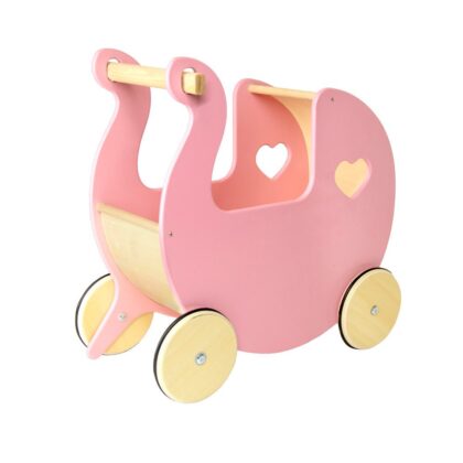 Medinis lėlių vežimėlis „Lopšelis“