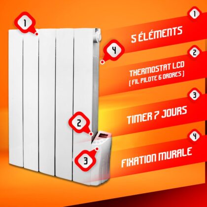 900W-5 elemento skysčių spindulinis šildytuvas