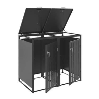 Metalinė konteinerio stoginė, dviguba, MBB02-2A, antracito