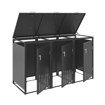 Metalinė konteinerio stoginė, triguba, MBB02-3A, antracito