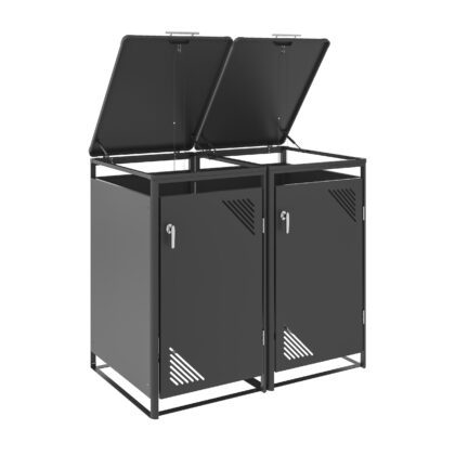 Metalinė konteinerio stoginė, vienguba, MBB03-1A, antracito