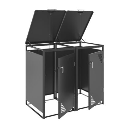 Metalinė konteinerio stoginė, vienguba, MBB03-1A, antracito