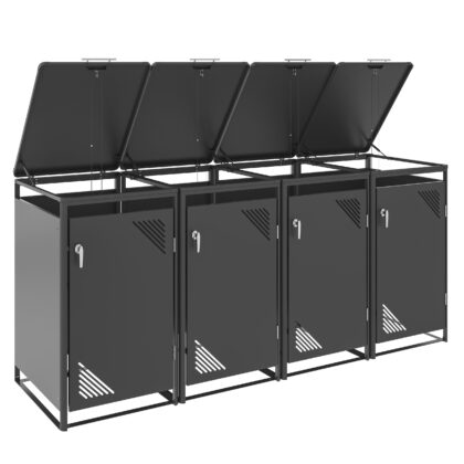 Metalinė konteinerio stoginė, triguba, MBB03-3A, antracito