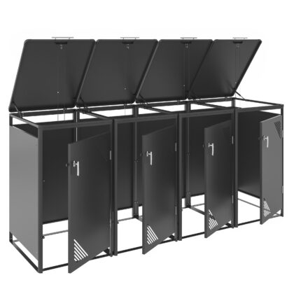 Metalinė konteinerio stoginė, triguba, MBB03-3A, antracito