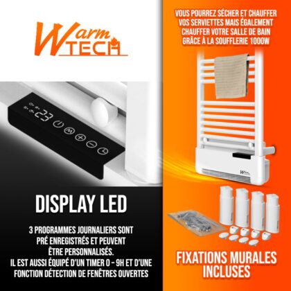 Skysčių rankšluosčių džiovintuvas 500W + 1000W 2In1