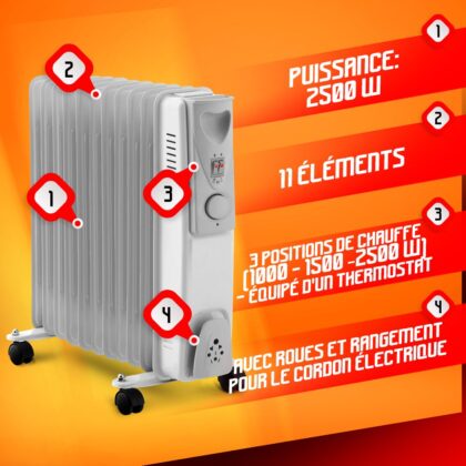 Alyvos vonios šildytuvas 2500W