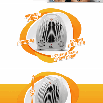 Ventiliatoriaus šildytuvas 2000 W