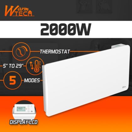 Keraminis - inercinis šildytuvas 2000 W, baltas - Image 4