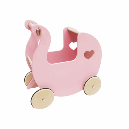 Medinis lėlių vežimėlis „Lopšelis“