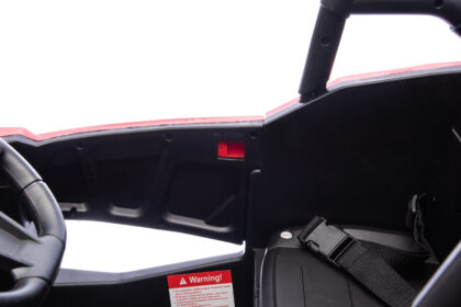 Vaikiškas elektrinis bagis su priekaba, raudonas - Image 4