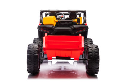 Vaikiškas elektrinis bagis su priekaba, raudonas - Image 8