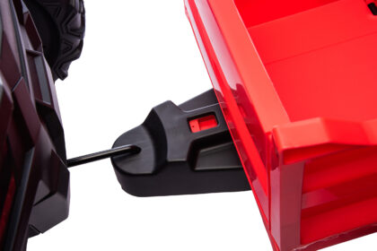 Vaikiškas elektrinis bagis su priekaba, raudonas - Image 7