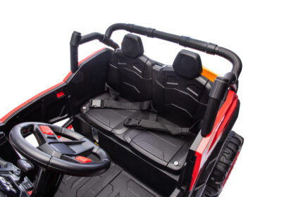 Vaikiškas elektrinis bagis su priekaba, raudonas - Image 5