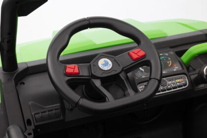 Vaikiškas elektrinis bagis su priekaba, žalias - Image 5