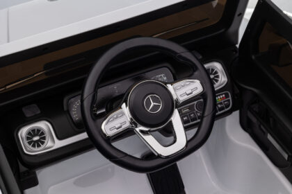 Vaikiškas elektromobilis "Mercedes G500", baltas - Image 5