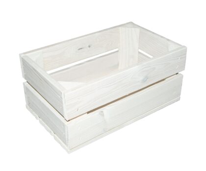 Medinė dėžė 32 x 20 x 14 cm, balta