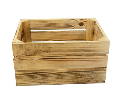 Medinė dėžė 40 x 30 x 21 cm, deginto medžio