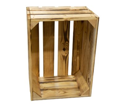 Medinė dėžė 40 x 30 x 21 cm, deginto medžio