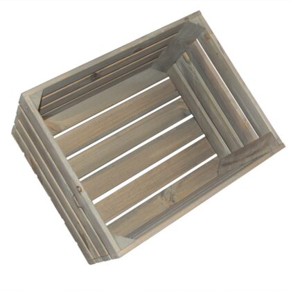 Medinė dėžė 50 x 40 x 30 cm, pilka