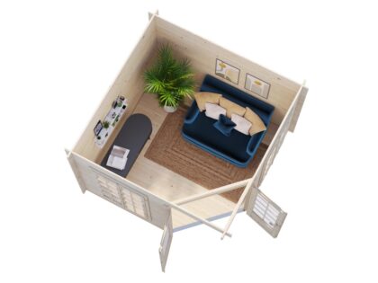 Medinė pavėsinė „Margarita“ 7 m2