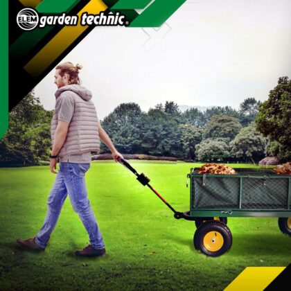 Plieninis vežimėlis su nuimamu brezentu, 500 kg - Image 4