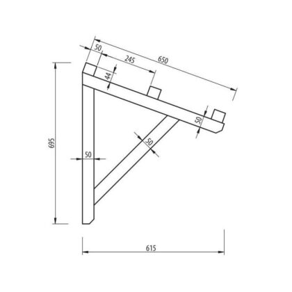 Medinis durų stogelis, 120 cm - Image 3