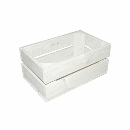 Medinė dėžė 32 x 20 x 14 cm, balta