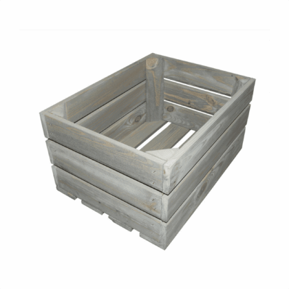 Medinė dėžė 40 x 30 x 21 cm, pilka