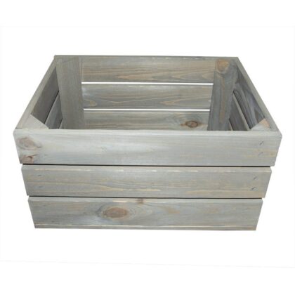 Medinė dėžė 40 x 30 x 21 cm, pilka