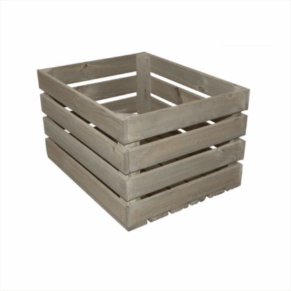 Medinė dėžė 50 x 40 x 30 cm, pilka