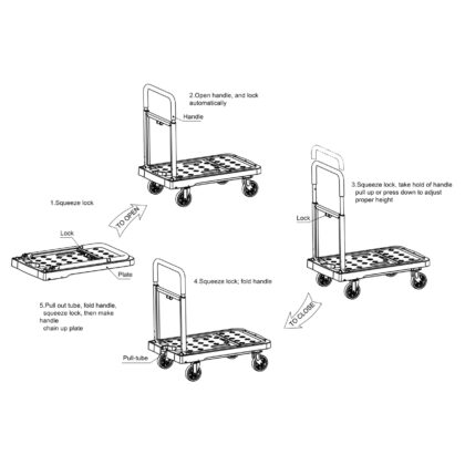 Krovinių vežimėlis Stanley PC517, 120 kg - Image 4