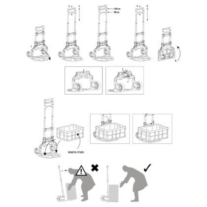 STANLEY FT501 sulankstomas rankinis vežimėlis 60 kg - SP