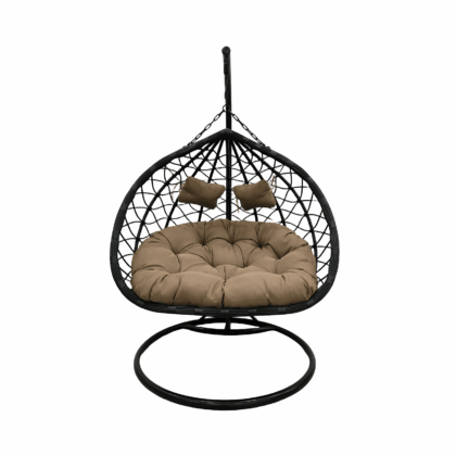 dvivietis pakabinamas krėslas „olivija”, kreminis