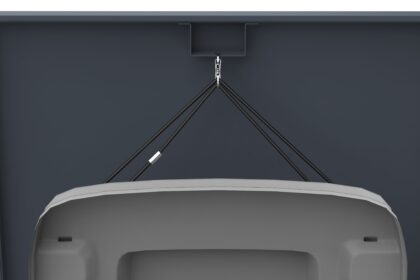 metalinė konteinerio stoginė, keturguba, su pedalu, antracito