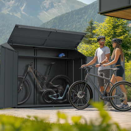 metalinė dviračių saugykla, 200 x 100 cm