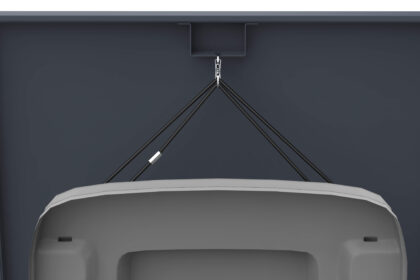 metalinė konteinerio stoginė, triguba, su pedalu, antracito