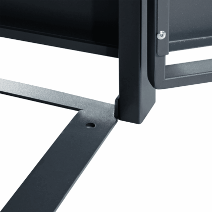 metalinė konteinerio stoginė, triguba, su pedalu, antracito