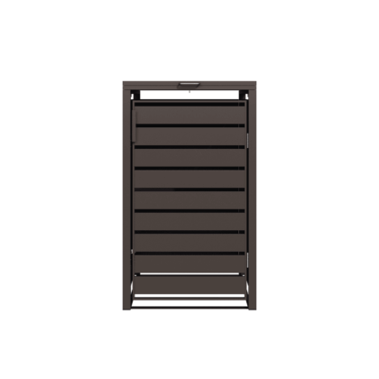 metalinė konteinerio stoginė, ruda