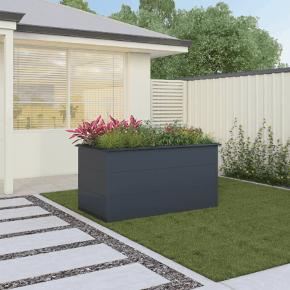 metalinis vazonas, 150 x 75 x 77 cm, antracito